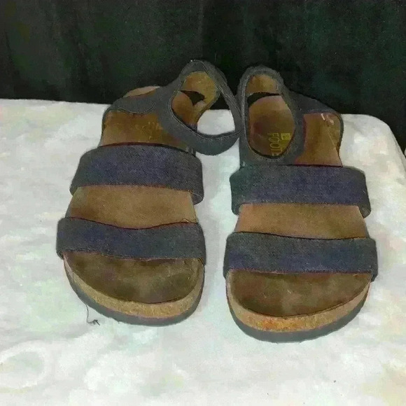 Women's White Mountain Harlequin Ankle Strap Sandal Black Elastic/Fabric size 7 - Picture 2 of 5